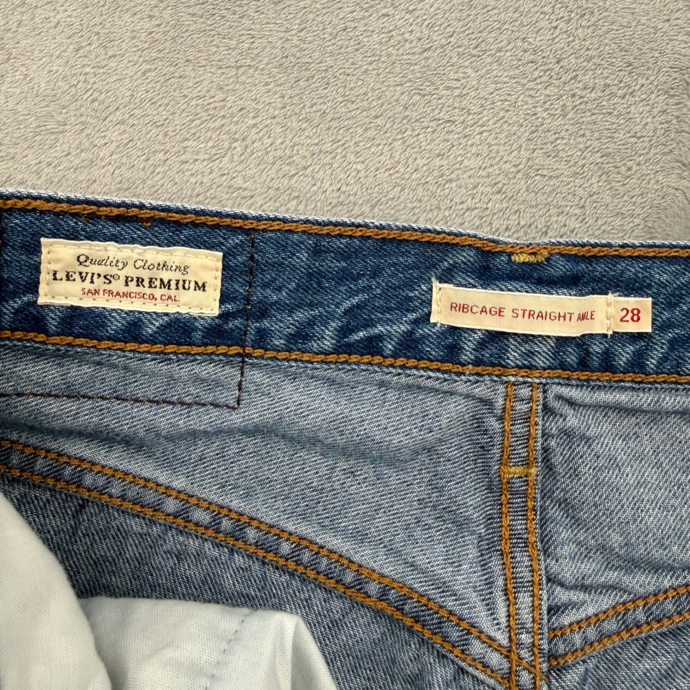 Levis Premium Ribcage Straight Ankle Jeans High Rise‎ Womens Size W 28 L 27 - Picture 9 of 16